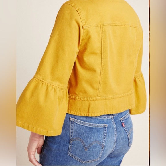 Anthropologie Nora Flounce Sleeve Jacket women’s - Picture 6 of 13